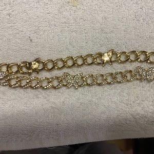 Butterfly studded choker